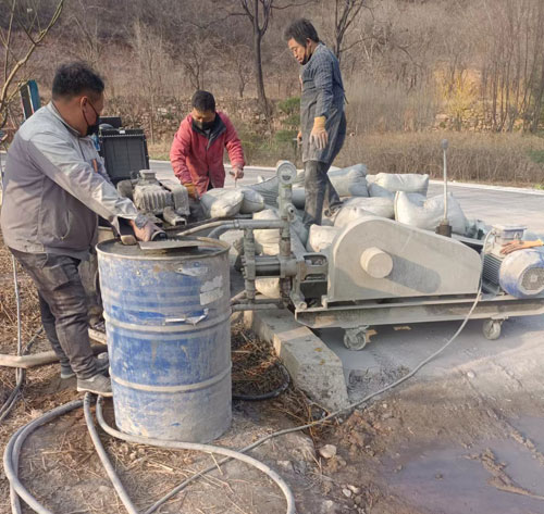 昭阳路面下沉注浆